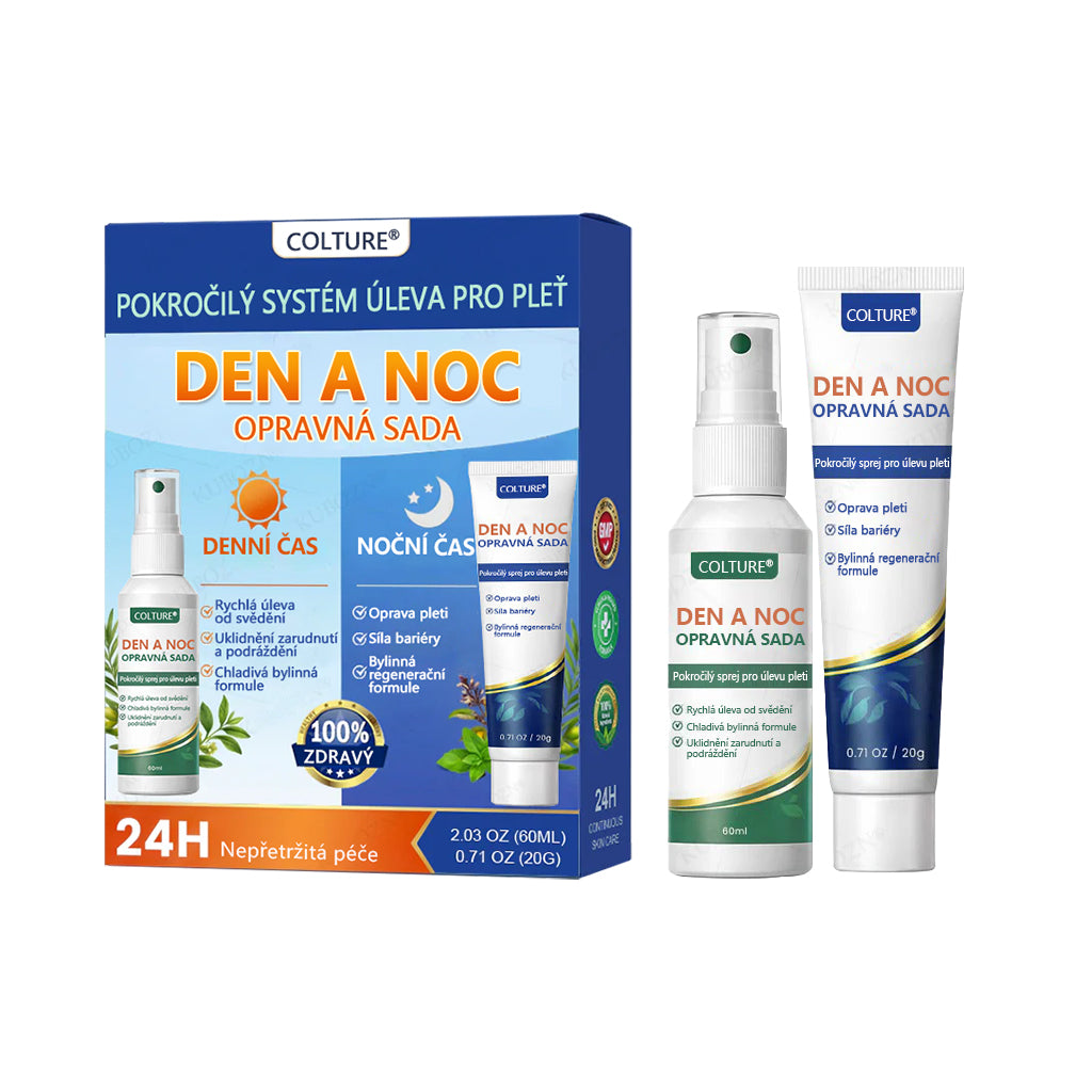 COLTURE® Systém pro denní a noční péči o ekzémy – dvojbalení bez steroidů pro úlevu od intenzivního svědění, zarudnutí a porušené pokožky (akční nabídka)