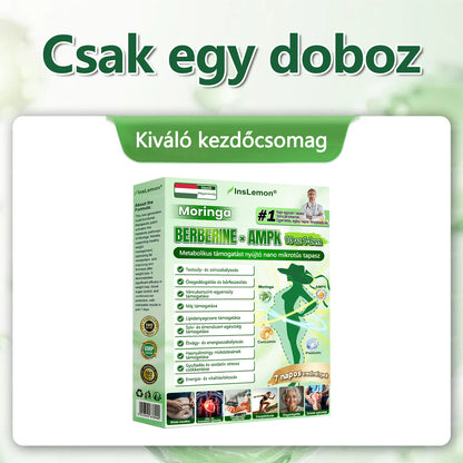 CleraNature® Moringa × Berberin × AMPK 10‑az‑1‑ben metabolikus támogató nanomikrotűs tapasz (Naponta csak egyszer használd, látható változások már 7 nap alatt!)