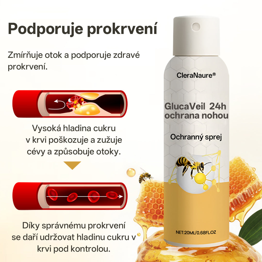 CleraNaure® GlucaVeil 24H sprej na nohy