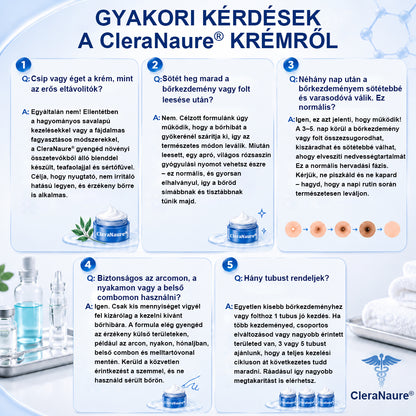 CleraNaure® Bőr Egyenetlenség Finomító Krém｜Segít a zavaró bőrkiemelkedések, anyajegyek és pigmentfoltok kezelésében, kíméletes otthoni bőrápoló krém🌿