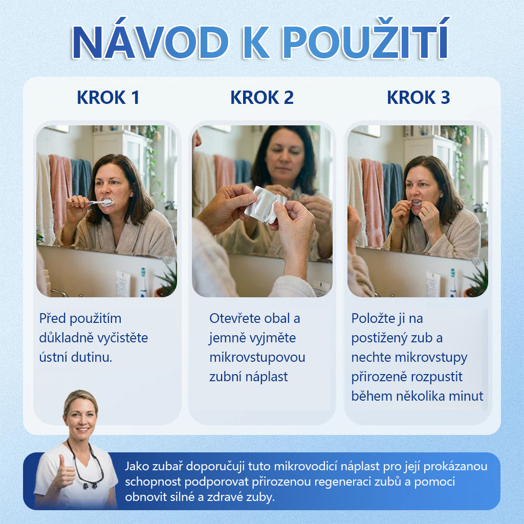 Glimmerly® Tideglusib – rychle se rozpouštějící ústní proužky pro regeneraci zubů a dásní