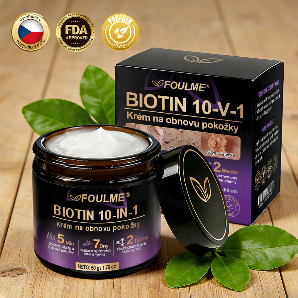 ✅Vyrobeno a dodáno z České republiky ✨⚡ FOULME® Biotin 10-v-1 krém na obnovu pokožky
