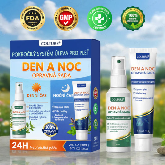 COLTURE® Systém pro denní a noční péči o ekzémy – dvojbalení bez steroidů pro úlevu od intenzivního svědění, zarudnutí a porušené pokožky (akční nabídka)