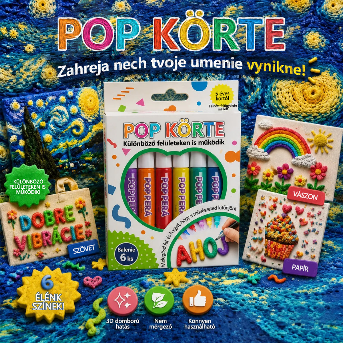 CleraNaure® 3D domborműves toll – változtassa a lapos rajzokat tapintható 3D művészetté 💖