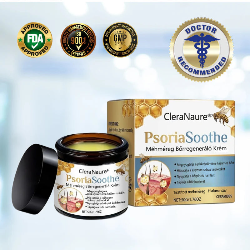 CleraNaure® PsoriaSoothe Méhméreg Bőrregeneráló Krém