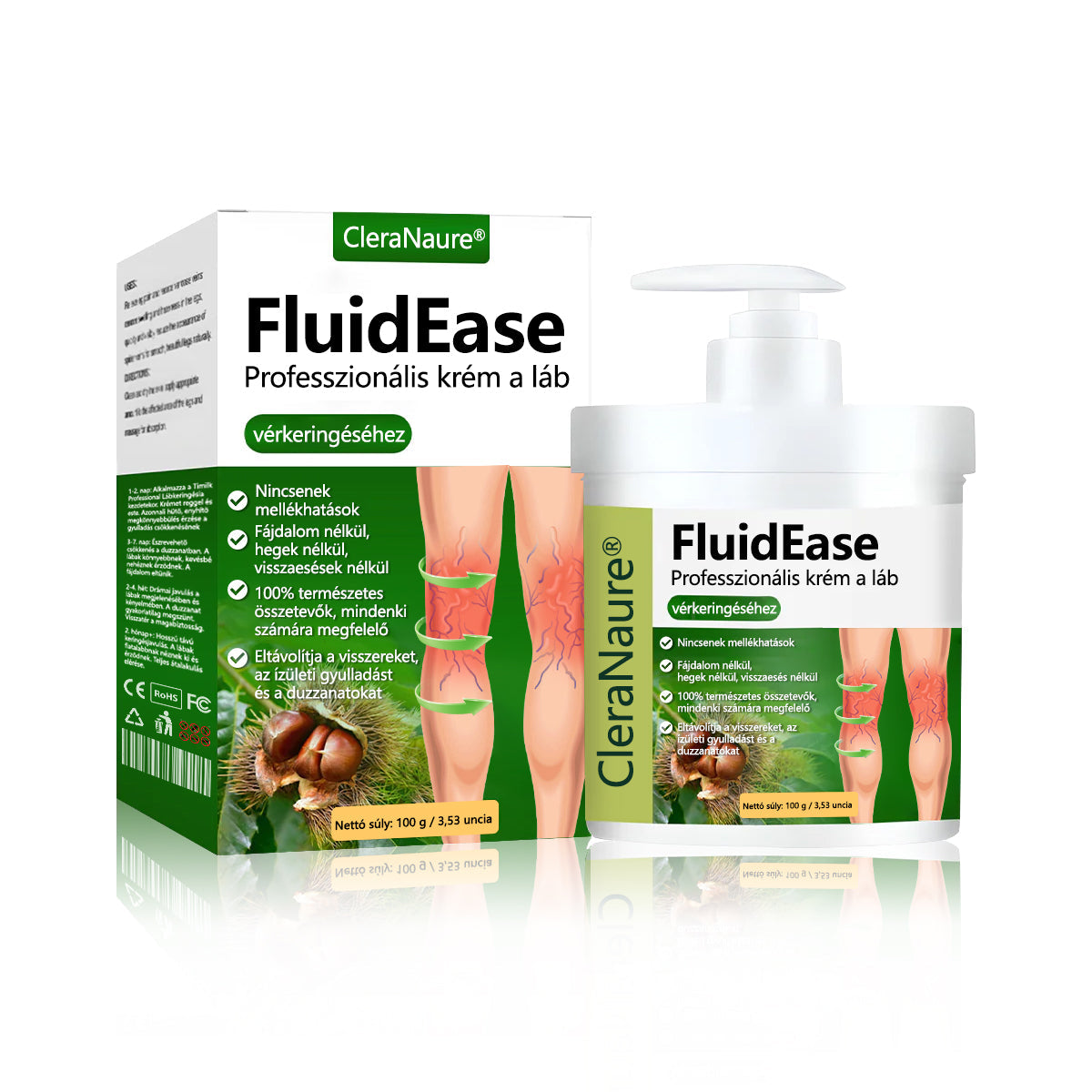 CleraNaure® FluidEase Professzionális krém—Mondj búcsút a lábdagadásnak és -fájdalomnak