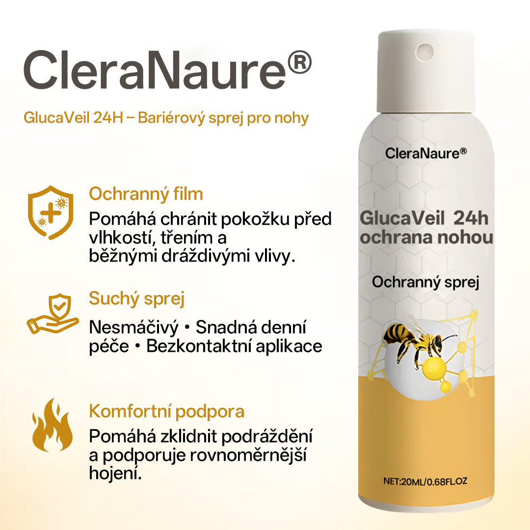 CleraNaure® GlucaVeil 24H sprej na nohy