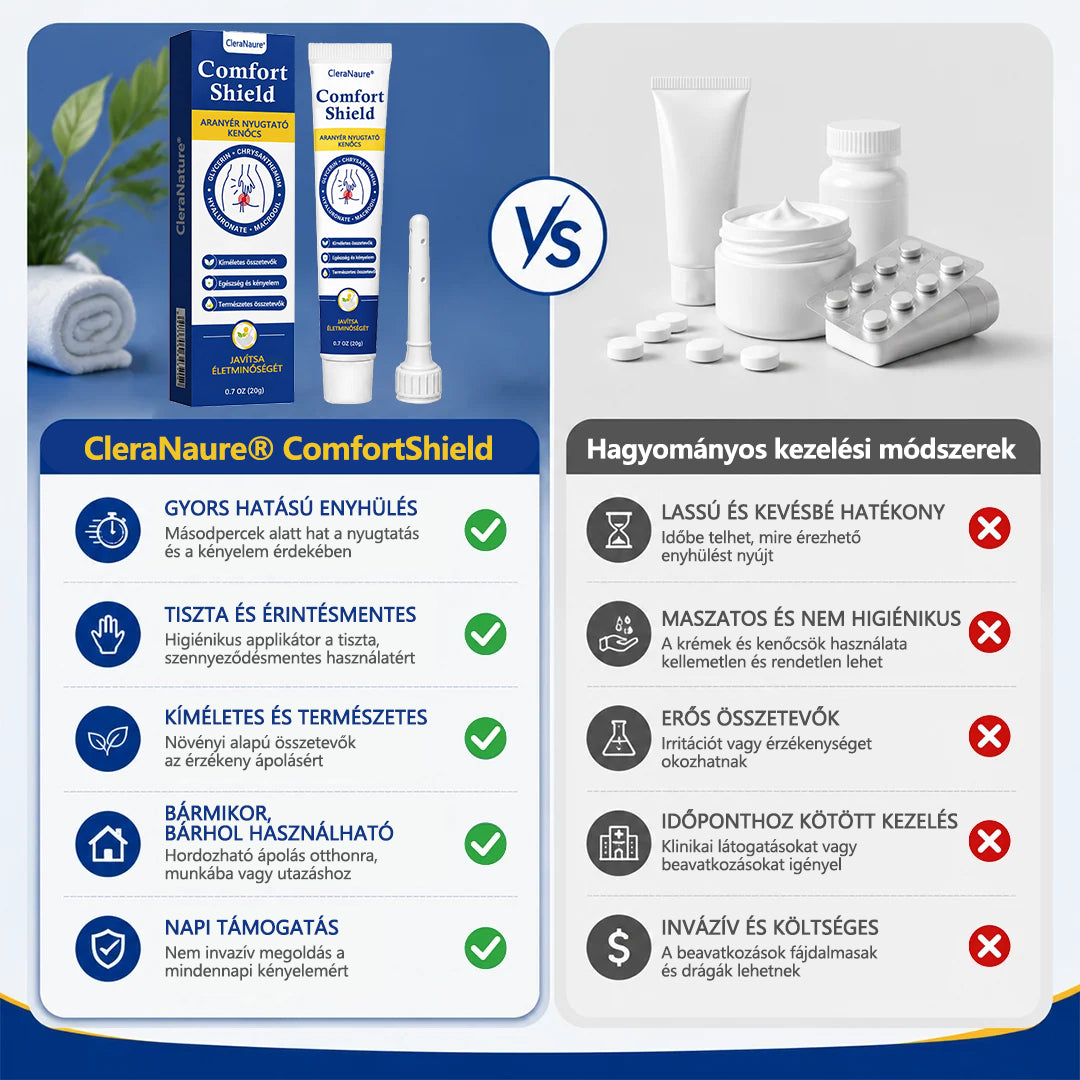 CleraNature® ComfortShield Aranyér enyhítő kenőcs
