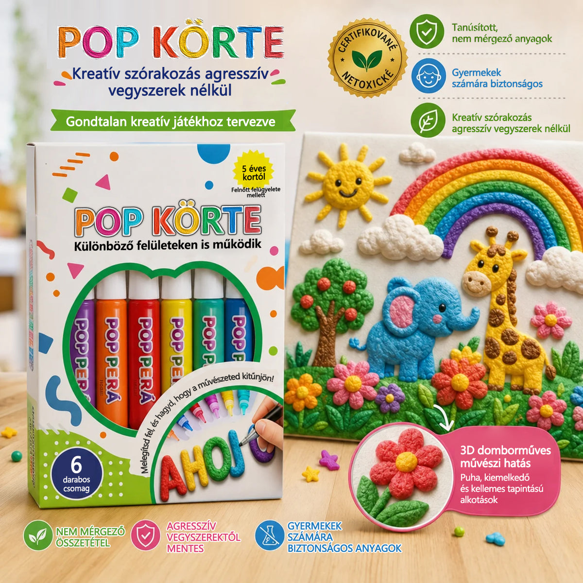 CleraNaure® 3D domborműves toll – változtassa a lapos rajzokat tapintható 3D művészetté 💖