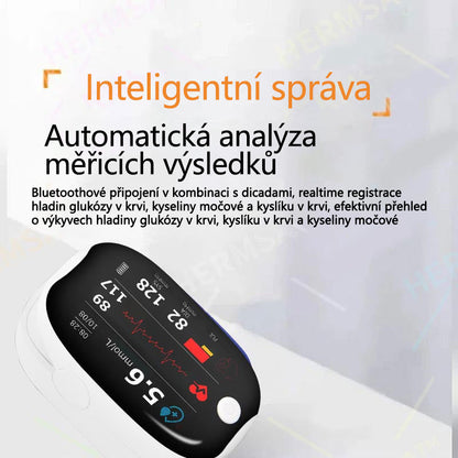 【OFFICIÁLNÍ OBCHOD】💥HERMSA Vysoce přesný multifunkční neinvazivní zdravotnický přístroj (pro monitorování hladiny cukru v krvi, kyslíku v krvi a krevního tlaku) [99,9% přesnost].🌿🌿