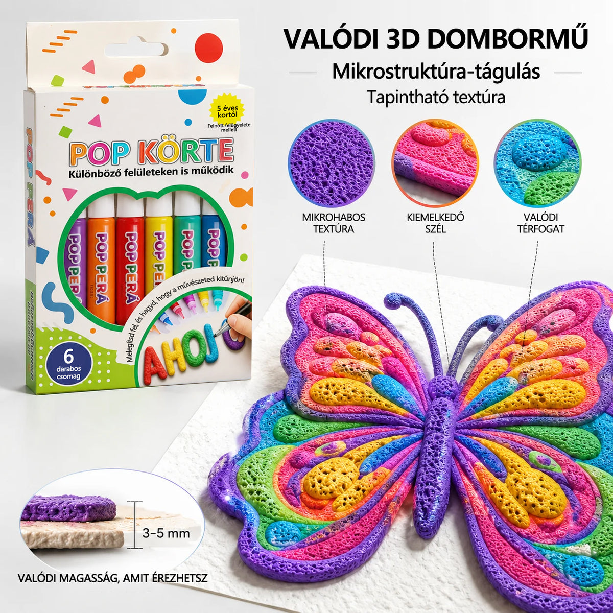 CleraNaure® 3D domborműves toll – változtassa a lapos rajzokat tapintható 3D művészetté 💖