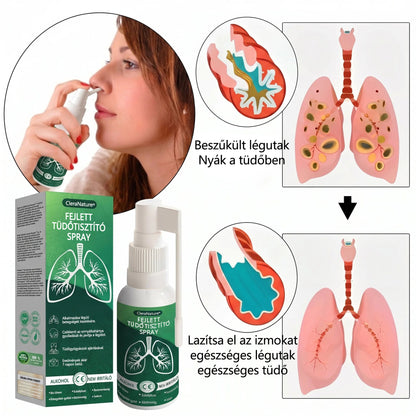 CleraNaure®Advanced Tüdőtisztító Spray -✅ Támogatja a tüdő, a hörgők és az arcüregek egészségét, segíti a légzőrendszer egészségét és megkönnyíti a légzést.