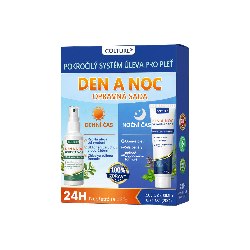 COLTURE® Systém pro denní a noční péči o ekzémy – dvojbalení bez steroidů pro úlevu od intenzivního svědění, zarudnutí a porušené pokožky (akční nabídka)