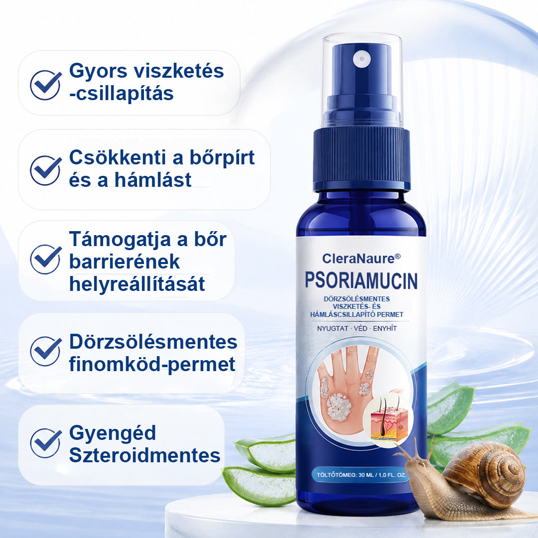 CleraNaure® PsoriaMucin Dörzsölésmentes Viszketés- és Pikkelyenyhítő Permet🥇
