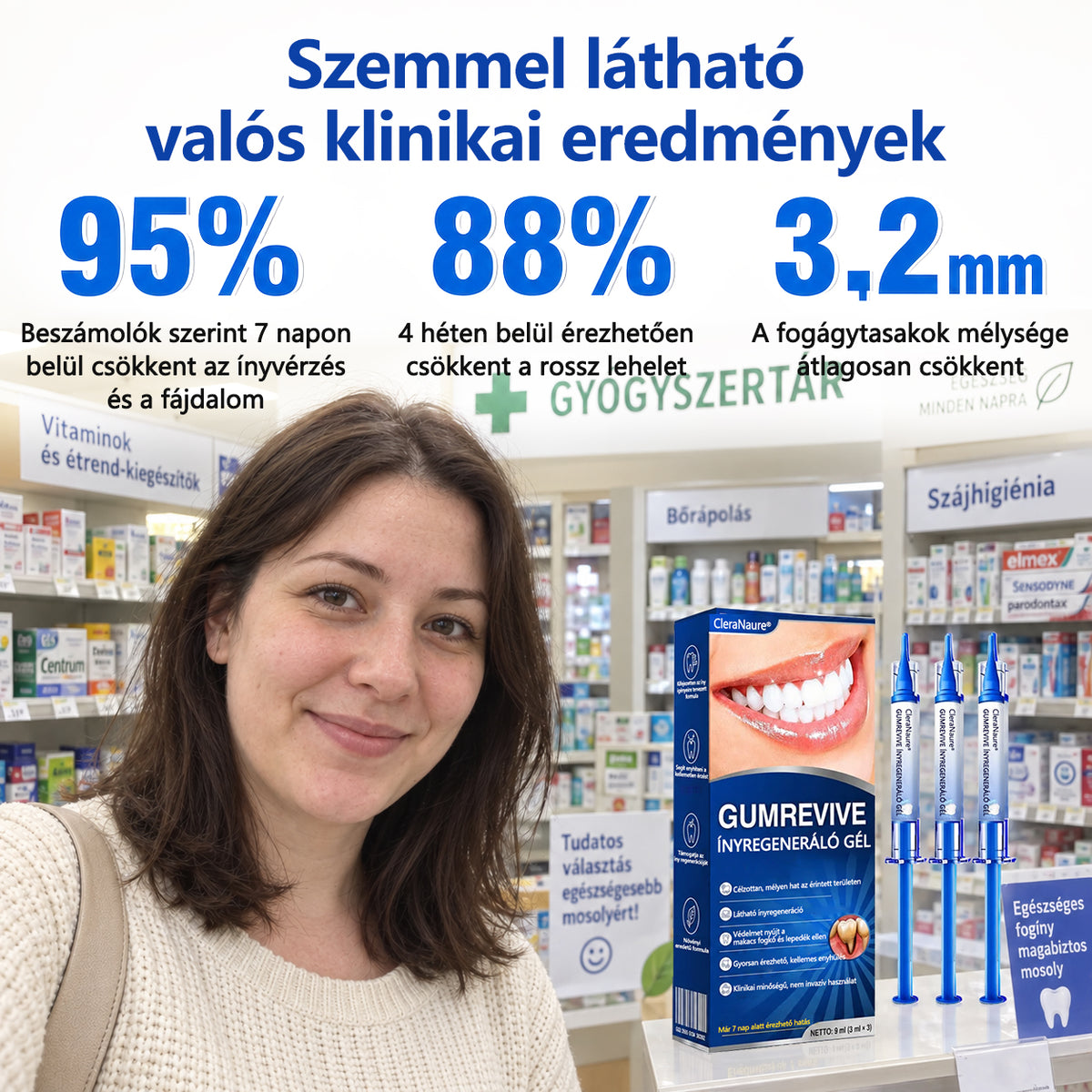 CleraNaure® GumRevive fogágy-szövetregeneráló gél