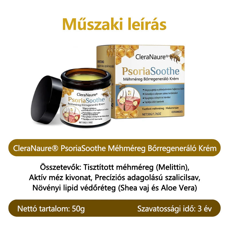 CleraNaure® PsoriaSoothe Méhméreg Bőrregeneráló Krém