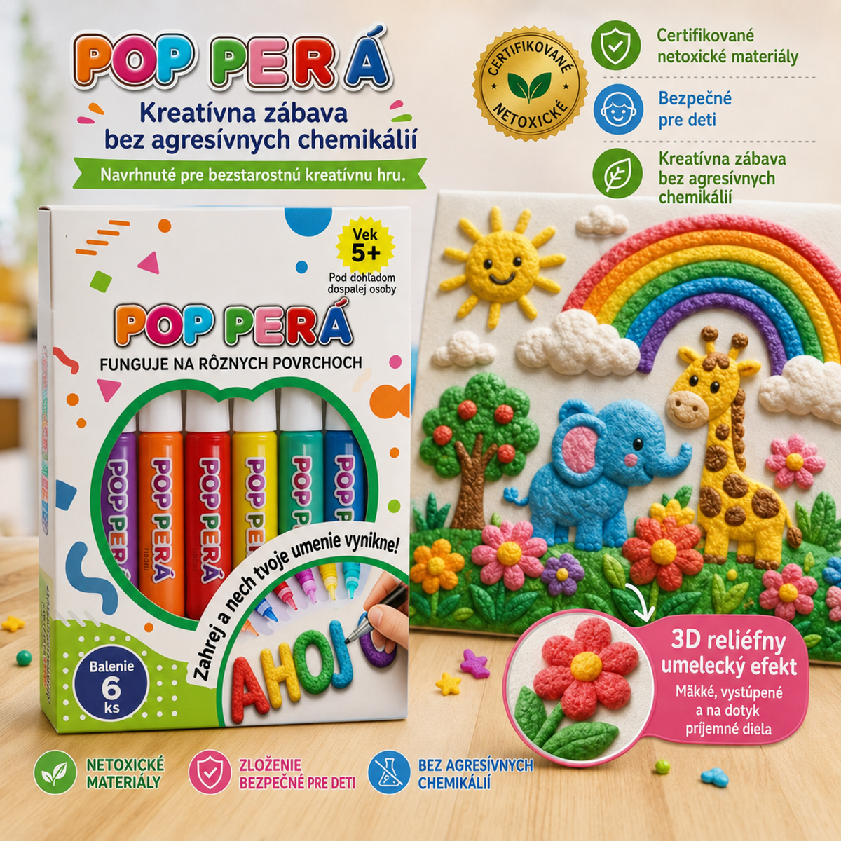 CleraNaure® 3D domborműves toll – változtassa a lapos rajzokat tapintható 3D művészetté 💖