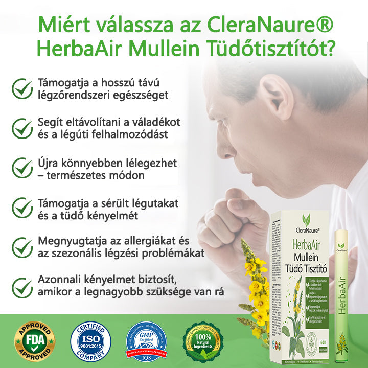Hivatalos márkabolt✅CleraNaure® HerbaAir Mullein Tüdőtisztító💎