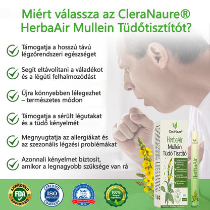 Hivatalos márkabolt✅CleraNaure® HerbaAir Mullein Tüdőtisztító💎