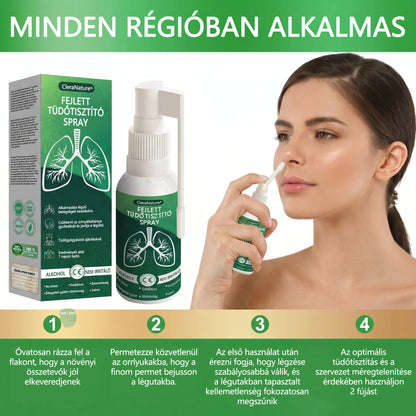 CleraNaure®Advanced Tüdőtisztító Spray -✅ Támogatja a tüdő, a hörgők és az arcüregek egészségét, segíti a légzőrendszer egészségét és megkönnyíti a légzést.