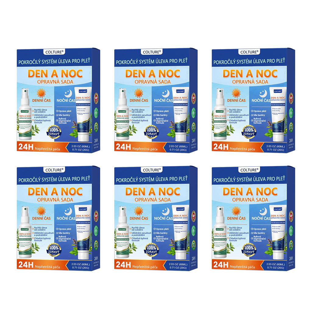 COLTURE® Systém pro denní a noční péči o ekzémy – dvojbalení bez steroidů pro úlevu od intenzivního svědění, zarudnutí a porušené pokožky (akční nabídka)