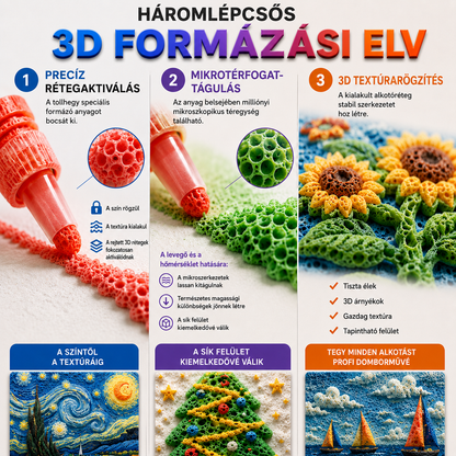 CleraNaure® 3D domborműves toll – változtassa a lapos rajzokat tapintható 3D művészetté 💖