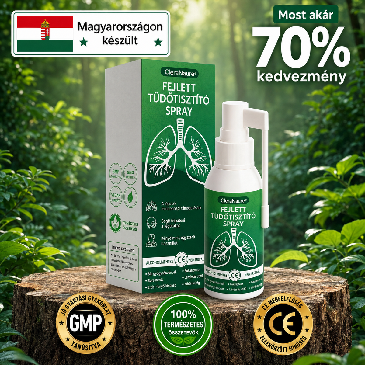CleraNaure®Advanced Tüdőtisztító Spray -✅ Támogatja a tüdő, a hörgők és az arcüregek egészségét, segíti a légzőrendszer egészségét és megkönnyíti a légzést.